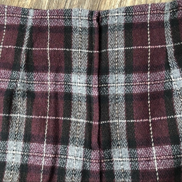 Pariscope Wool Blend Dark Academia Plaid Mini Skirt - Picture 6 of 9